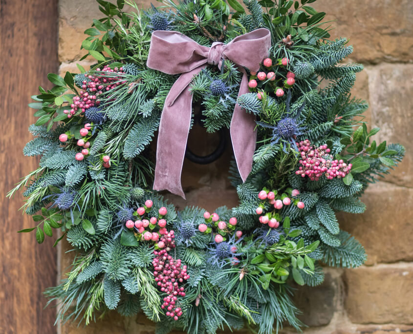 The Burford Blue & Pink DIY wreath